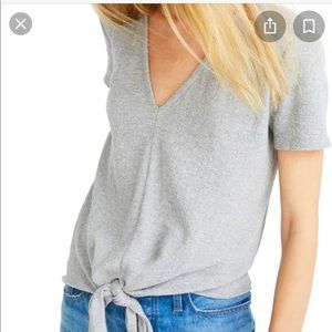 Madewell Texture & Thread V-Neck Tie-Front Top
